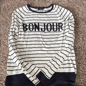 The Limited Navy and White Striped Tee